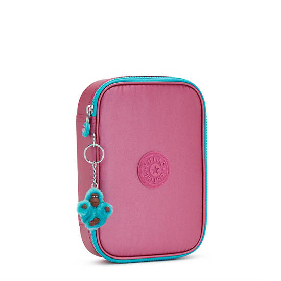 Kipling 100 Pens Metallic Case Tassen Roze | BE 1888IL